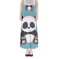 Cute Panda Full Length Maxi Skirt by Valentinaart