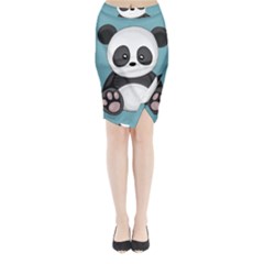 Cute Panda Midi Wrap Pencil Skirt by Valentinaart