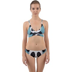 Cute Panda Wrap Around Bikini Set