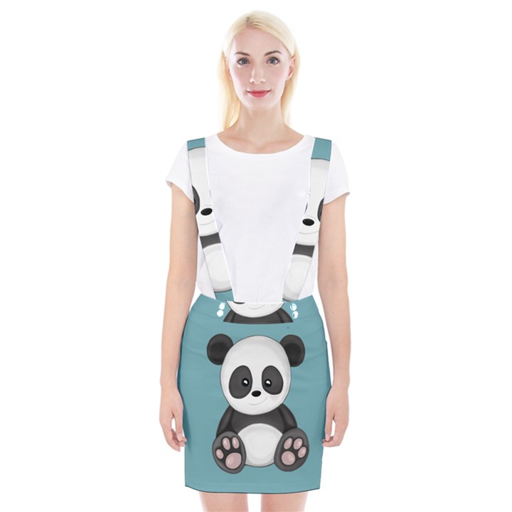 Cute Panda Braces Suspender Skirt