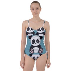 Cute Panda Sweetheart Tankini Set by Valentinaart