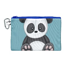 Cute Panda Canvas Cosmetic Bag (large)