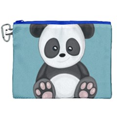 Cute Panda Canvas Cosmetic Bag (xxl)