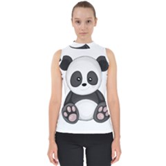 Cute Panda Shell Top by Valentinaart