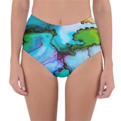 Abstract Painting Art Reversible High-waist Bikini Bottoms