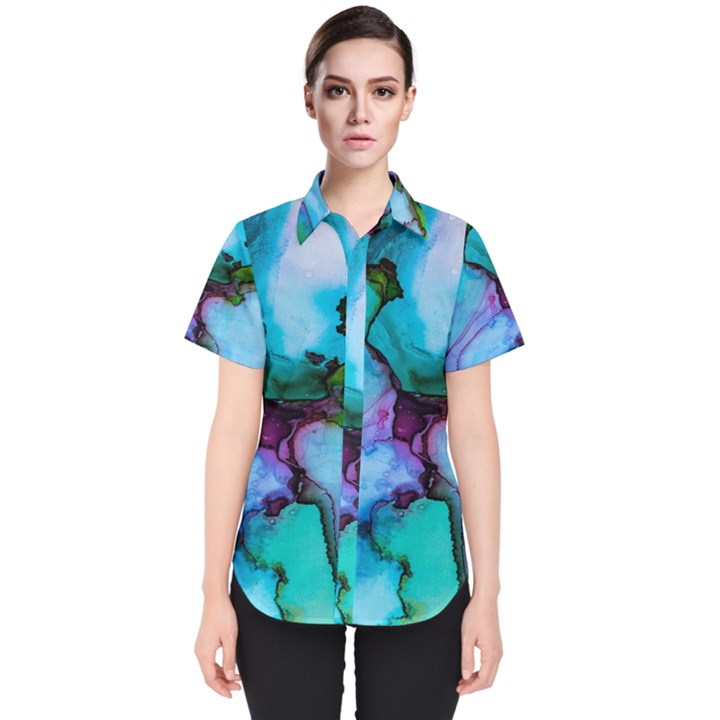 Abstract Painting Art Women s Short Sleeve Shirt