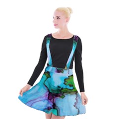 Abstract Painting Art Suspender Skater Skirt