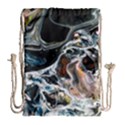 Abstract Flow River Black Drawstring Bag (Large) View2