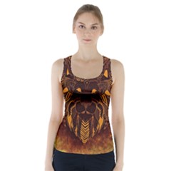 Lion Wild Animal Abstract Racer Back Sports Top by Celenk