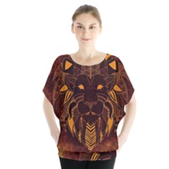 Lion Wild Animal Abstract Blouse