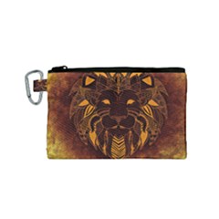 Lion Wild Animal Abstract Canvas Cosmetic Bag (small)