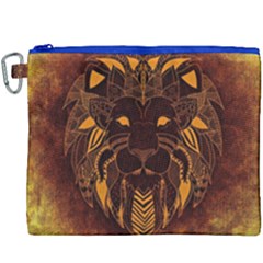 Lion Wild Animal Abstract Canvas Cosmetic Bag (xxxl)