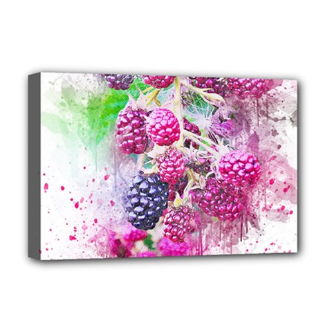 Blackberry Fruit Art Abstract Deluxe Canvas 18  X 12   by Celenk