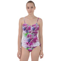 Blackberry Fruit Art Abstract Sweetheart Tankini Set by Celenk