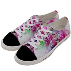 Blackberry Fruit Art Abstract Women s Low Top Canvas Sneakers