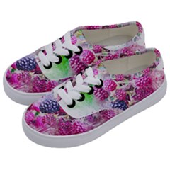 Blackberry Fruit Art Abstract Kids  Classic Low Top Sneakers by Celenk