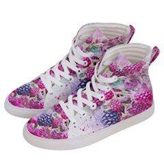 Blackberry Fruit Art Abstract Men s Hi-top Skate Sneakers by Celenk