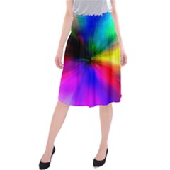 Creativity Abstract Alive Midi Beach Skirt by Celenk