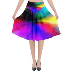 Creativity Abstract Alive Flared Midi Skirt by Celenk