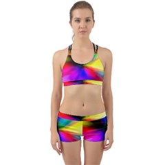 Creativity Abstract Alive Back Web Sports Bra Set