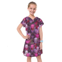 Cube Surface Texture Background Kids  Drop Waist Dress