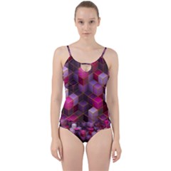 Cube Surface Texture Background Cut Out Top Tankini Set