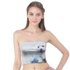 Cat Dog Cute Art Abstract Tube Top by Celenk