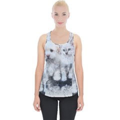 Cat Dog Cute Art Abstract Piece Up Tank Top