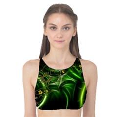 Flora Entwine Fractals Flowers Tank Bikini Top by Celenk