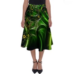 Flora Entwine Fractals Flowers Perfect Length Midi Skirt