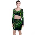 Flora Entwine Fractals Flowers Long Sleeve Crop Top & Bodycon Skirt Set View1