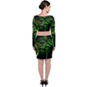 Flora Entwine Fractals Flowers Long Sleeve Crop Top & Bodycon Skirt Set View2