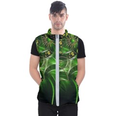 Flora Entwine Fractals Flowers Men s Puffer Vest