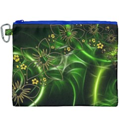 Flora Entwine Fractals Flowers Canvas Cosmetic Bag (xxxl)