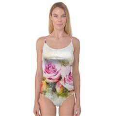 Flower Roses Art Abstract Camisole Leotard  by Celenk