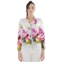 Flower Roses Art Abstract Wind Breaker (women) by Celenk