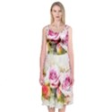 Flower Roses Art Abstract Midi Sleeveless Dress View1