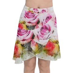 Flower Roses Art Abstract Chiffon Wrap