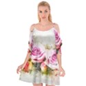 Flower Roses Art Abstract Cutout Spaghetti Strap Chiffon Dress View1