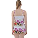 Flower Roses Art Abstract Tie Front Two Piece Tankini View2