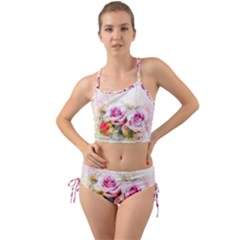 Flower Roses Art Abstract Mini Tank Bikini Set