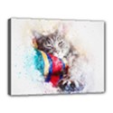 Cat Kitty Animal Art Abstract Canvas 16  x 12  View1