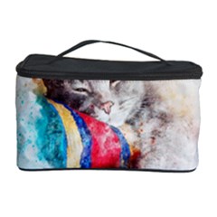 Cat Kitty Animal Art Abstract Cosmetic Storage Case by Celenk