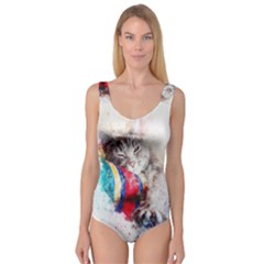 Cat Kitty Animal Art Abstract Princess Tank Leotard  by Celenk