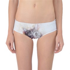 Cat Kitty Animal Art Abstract Classic Bikini Bottoms by Celenk