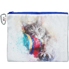 Cat Kitty Animal Art Abstract Canvas Cosmetic Bag (xxxl)