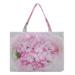 Flower Pink Art Abstract Nature Medium Tote Bag by Celenk