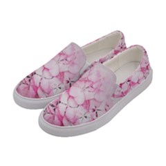 Flower Pink Art Abstract Nature Women s Canvas Slip Ons