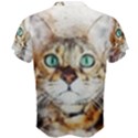 Cat Animal Art Abstract Watercolor Men s Cotton Tee View2