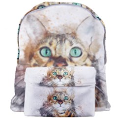 Cat Animal Art Abstract Watercolor Giant Full Print Backpack